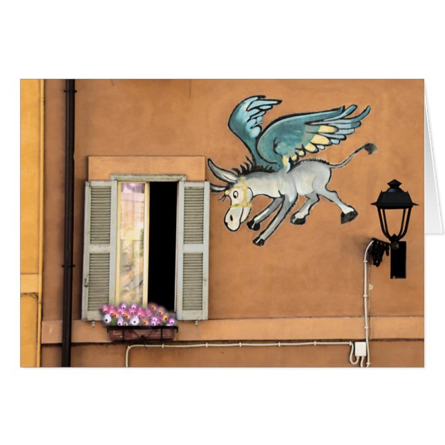 飛んでいるなろばの漫画カード (正面横)