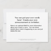 飛んでいるなアルマジロの元の絵画のおもしろいの芸術のカスタム 招待状 (裏面)