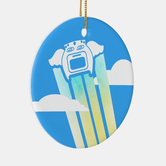 飛んでいるなオーブンの台所英雄のシェフのクリスマスのオーナメント セラミックオーナメント (右)