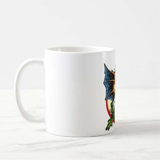 飛んでいるなカエルのマグ コーヒーマグカップ (左)