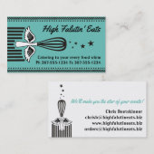 飛んでいるなカスタムな色は5つの星のシェフのケータリングを払います 名刺 (正面/裏面)