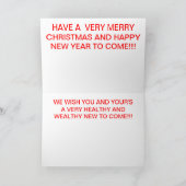 飛んでいるなカナダのガチョウのクリスマスカード シーズンカード (内部)