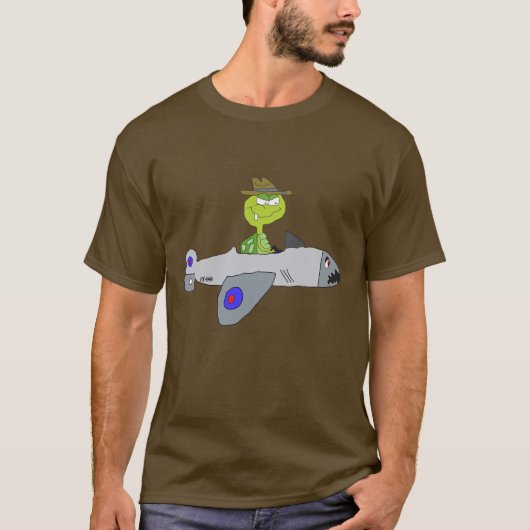 飛んでいるなカメ Tシャツ (正面)