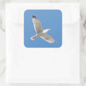 飛んでいるなカモメ スクエアシール (バッグ)