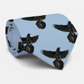 飛んでいるなカラスのワタリガラスメンズタイ ネクタイ (ロール)