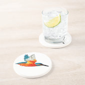 飛んでいるなカワセミの芸術 コースター (側面)