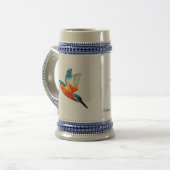 飛んでいるなカワセミの芸術 ビールジョッキ (正面左)