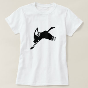 飛んでいるなガチョウのTシャツ Tシャツ