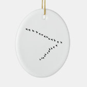 飛んでいるなガチョウ"V"の形成 セラミックオーナメント (右)