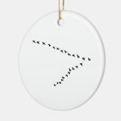 飛んでいるなガチョウ"V"の形成 セラミックオーナメント (左)