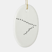 飛んでいるなガチョウ"V"の形成 セラミックオーナメント (右)