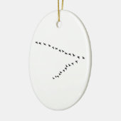 飛んでいるなガチョウ"V"の形成 セラミックオーナメント (左)