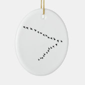 飛んでいるなガチョウ"V"の形成 メタルオーナメント (右)