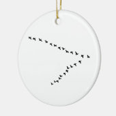 飛んでいるなガチョウ"V"の形成 メタルオーナメント (左)