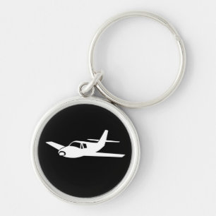 飛んでいるなシンプルの飛行機のkeychainの愛のため キーホルダー