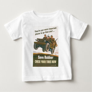 飛んでいるなジープポスター ベビーTシャツ