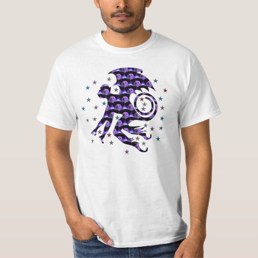 飛んでいるなスカル猿 Tシャツ (正面)