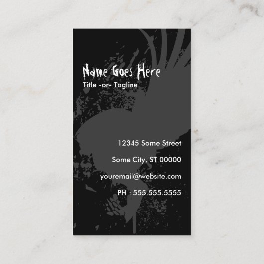 飛んでいるなスカル 名刺 (裏面)