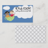 飛んでいるなティーカップの名刺を調理している子供 名刺 (正面/裏面)