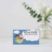 飛んでいるなティーカップの名刺を調理している子供 名刺 (スタンド正面)