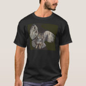 飛んでいるなトラのフクロウ Tシャツ (正面)