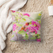 飛んでいるなハチドリおよびフサスグリの花 クッション (ブランケット)