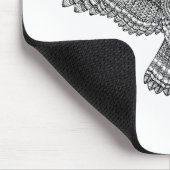 飛んでいるなフクロウZendoodle マウスパッド (コーナー)