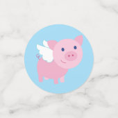 飛んでいるなブタのかわいい第1誕生会のテーブルの装飾 コンフェッティ (スモール正面)