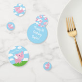 飛んでいるなブタのかわいい第1誕生会のテーブルの装飾 コンフェッティ (グループ)