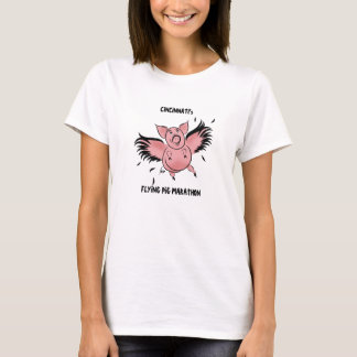 飛んでいるなブタのティー Tシャツ