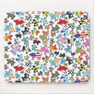 飛んでいるなブタのマウスパッド マウスパッド