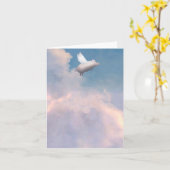 飛んでいるなブタのメッセージカード カード (黄色い花)