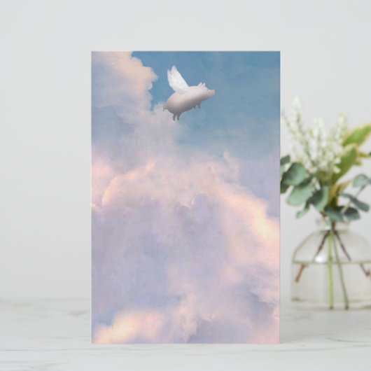 飛んでいるなブタの文房具 便箋 (スタンド正面)