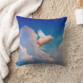 飛んでいるなブタの枕 クッション (ブランケット)