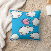 飛んでいるなブタの枕 クッション (ブランケット)