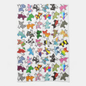 飛んでいるなブタの皿タオル キッチンタオル (縦)