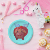 飛んでいるなブタの紙皿 ペーパープレート (パーティー)