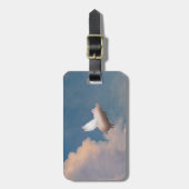 飛んでいるなブタの荷物のラベル ラゲッジタグ (正面縦)