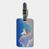 飛んでいるなブタの荷物のラベル ラゲッジタグ (正面縦)