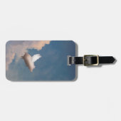 飛んでいるなブタの荷物のラベル ラゲッジタグ (正面横)