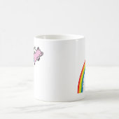 飛んでいるなブタの虹 コーヒーマグカップ (中央)