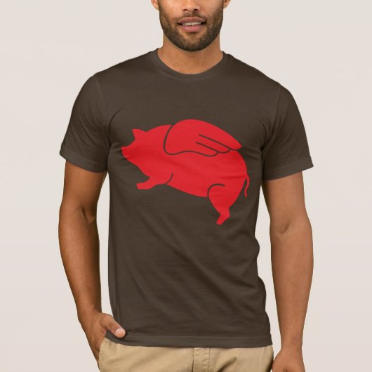 飛んでいるなブタの🐷 Tシャツ (正面)