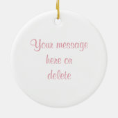 飛んでいるなブタはピンクを信じます セラミックオーナメント (裏面)