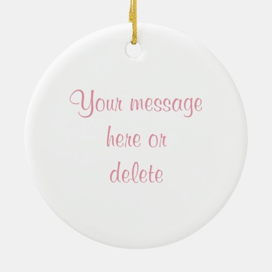 飛んでいるなブタはピンクを信じます セラミックオーナメント (裏面)