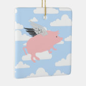 飛んでいるなブタ セラミックオーナメント (右)