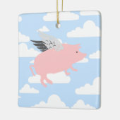 飛んでいるなブタ セラミックオーナメント (左)