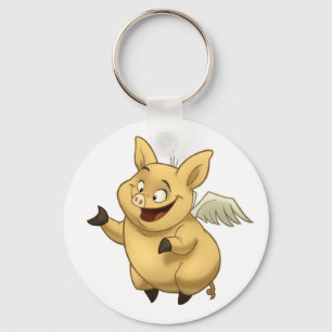 飛んでいるなブタKeychain キーホルダー