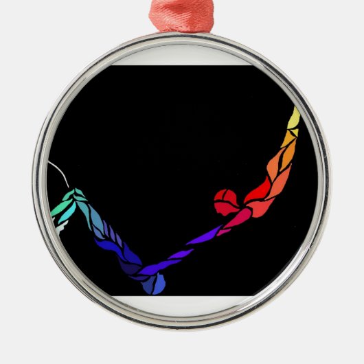 飛んでいるなブランコの捕獲物 メタルオーナメント (正面)