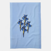 飛んでいるなブルーエンジェル キッチンタオル (縦)