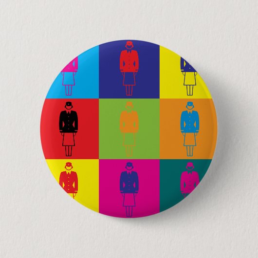 飛んでいるなポップアート 缶バッジ (正面)